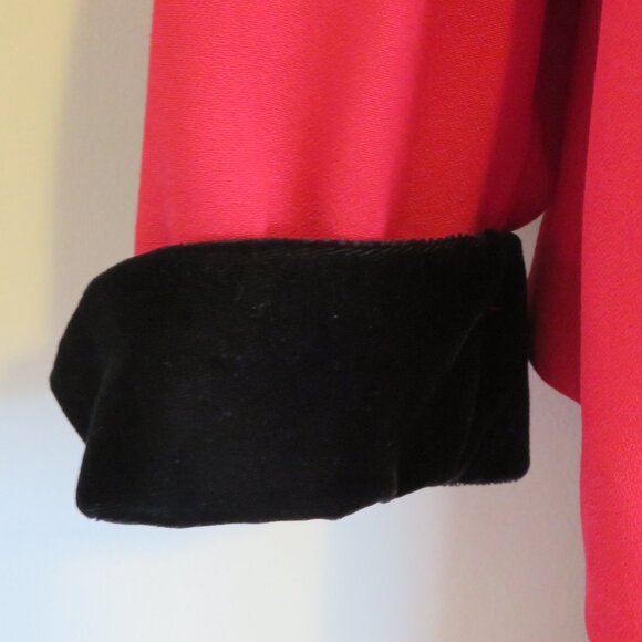2 Piece Dawn Joy II Red & Black Dress Suit Jacket and Skirt - Picture 11 of 14